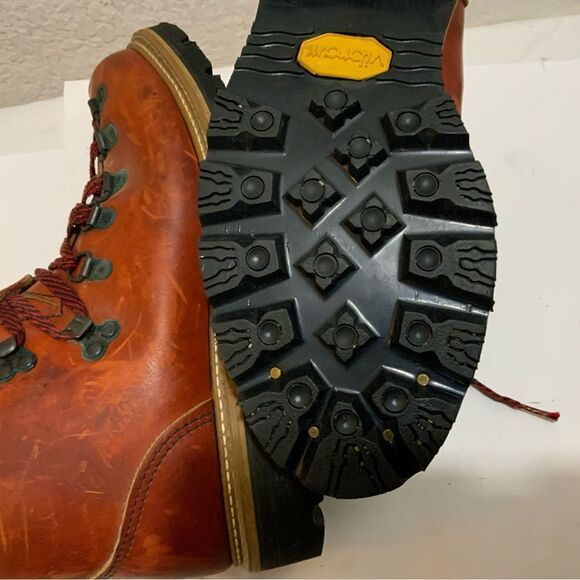 Vibram Boots Womens 6.5 Hiking Climbing Combat Boot Ankle Brown Leather - Picture 16 of 16